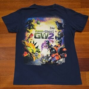 Plants Vs. Zombies Boys Navy T-shirt Size M.